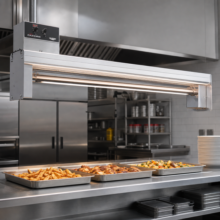 Product image #2 for Vollrath Cayenne 66 Inch Hard-Wired High-Wattage Strip Heat Lamp
