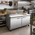 Thumbnail image #2 for IKON Refrigeration Mega Top Two-Section Sandwich/Salad Prep Table with 24 1/6 Pans, 61-1/5 Inches Wide