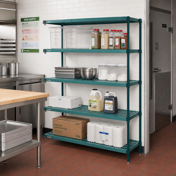 Product image #2 for Metro Super Erecta Pro 4-Shelf Polymer Add-On Shelving Unit, 24 x 54 x 63 Inches, Stationary