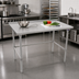 Thumbnail image #2 for John Boos Stallion 60-Inch x 36-Inch 16-Gauge 300 Series Stainless Steel Work Table with 1-1/2-Inch Rear Up-Turn