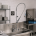 Thumbnail image #2 for EasyInstall Deck-Mount Pre-Rinse Unit with Spring-Action Gooseneck, 10 Inch Add-On Faucet, and 44 Inch Hose