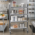Thumbnail image #2 for Cambro Camshelving Elements XTRA 4-Tier High Density Mobile Starter Unit, Solid Shelves, 21 x 54 x 70-1/4 Inches, Speckled Gray
