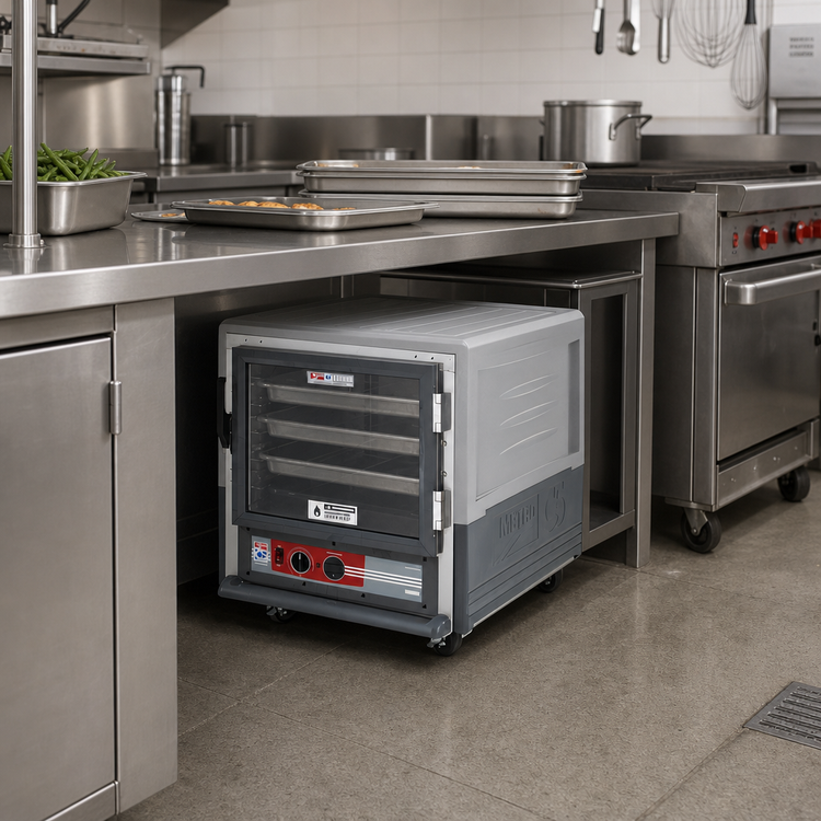 Product image #2 for Metro C5 3 Series Lower Wattage Under Counter Heated Holding Cabinet with Gray Insulation Armour and Clear Polycarbonate Door