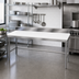 Thumbnail image #2 for Advance Tabco Poly-Vance 84-Inch x 24-Inch Poly Top Work Table with 6-Inch Stainless Steel Backsplash