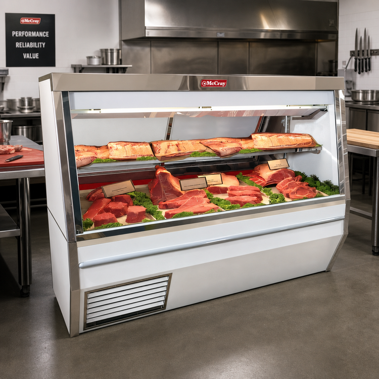 Product image #2 for Howard-McCray 34N Series Double Duty Self-Contained Red Meat Service Case, 144 Inch, LED Lighting