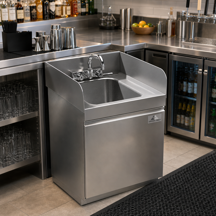 Product image #2 for Advance Tabco SU-18RL Right & Left Side Splash for 18-Inch Underbar Units (Factory Install Only)
