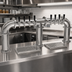 Thumbnail image #2 for 3-Column 8-Faucet Countertop Pipe Bridge Draft Dispensing Tower, Glycol-Cooled, Mirror Finish