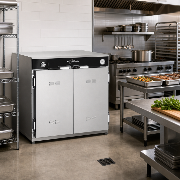 Product image #2 for Alto-Shaam Halo Heat Hot Food Storage Holding Cabinet, 1-Section, 6 Full-Size Pan Capacity, French Doors