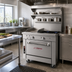 Thumbnail image #2 for Southbend Platinum 32-Inch Heavy Duty Gas Range with 2 Open Burners, 16-Inch Griddle, and Convection Oven