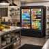Thumbnail image #2 for True Two-Section Narrow-Depth Sliding Glass Door Merchandiser Refrigerator with LED Lighting