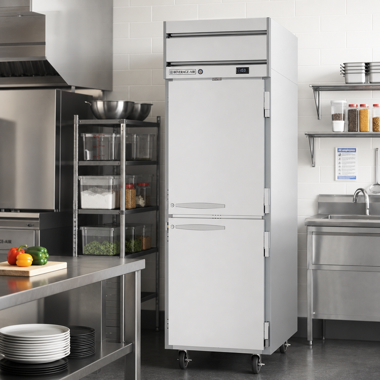 Product image #2 for Beverage-Air Horizon Series Top-Mount Reach-In Freezer, 1 Section, 21.06 Cu. Ft., 2 Half Solid Doors