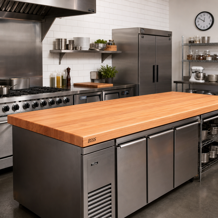 Product image #2 for Boos Block American Cherry Edge Grain Kitchen Countertop, 84 x 27 x 2-1/4 Inches, Varnique Finish