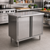 Thumbnail image #2 for Eagle Spec-Master 48 in. x 24 in. Enclosed Base Work Table with Hinged Doors and Stainless Steel Top