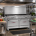 Thumbnail image #2 for Southbend Ultimate 60-Inch Gas Restaurant Range with 8 Open Burners, Standard Oven and Cabinet Base