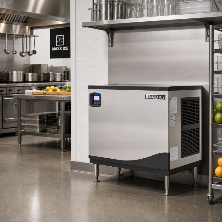 Product image #2 for Maxx Ice MIM500NH 30-Inch Half Dice Cube Modular Ice Maker, Air-Cooled, Self-Contained, 513 lb./Day