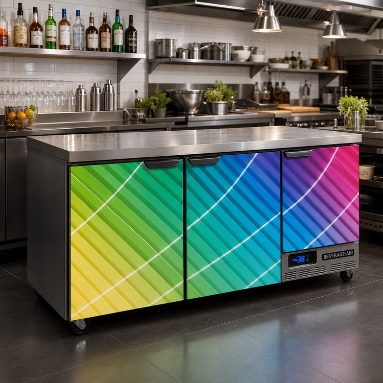 Product image #2 for 72-Inch Backbar Cooler Front-Only Vinyl Wrap