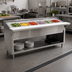 Thumbnail image #2 for Advance Tabco Triumph Supreme 5-Pan Ice Cooled Serving Counter with Removable Cutting Board