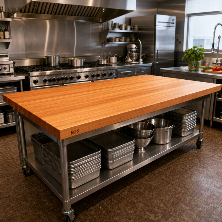 Product image #2 for Boos Block American Cherry Edge Grain Kitchen Countertop, 108 x 36 x 1-1/2 Inches, Penetrating Oil Finish