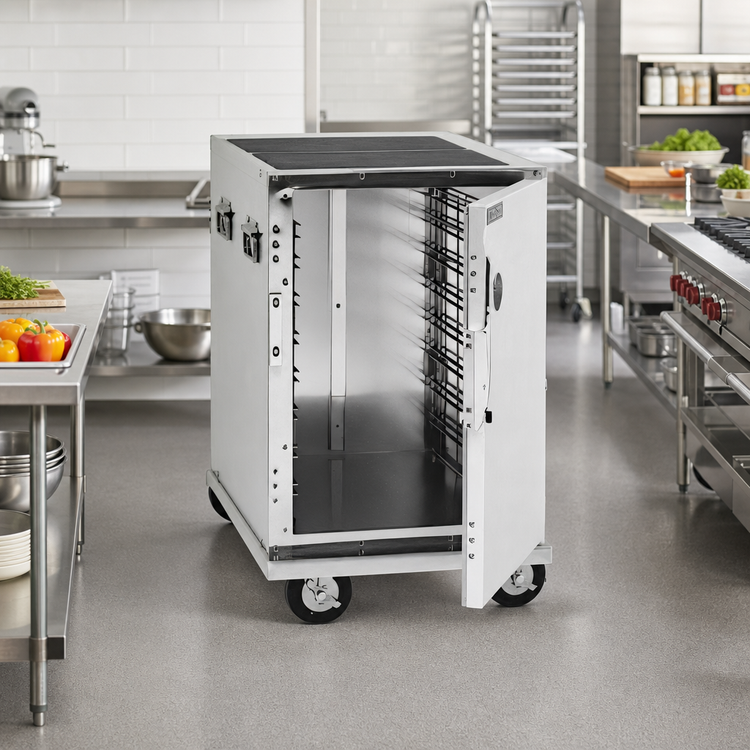 Product image #2 for Cres Cor Half-Size Insulated Mobile Enclosed Pan Rack Cabinet, 8-Pan Capacity