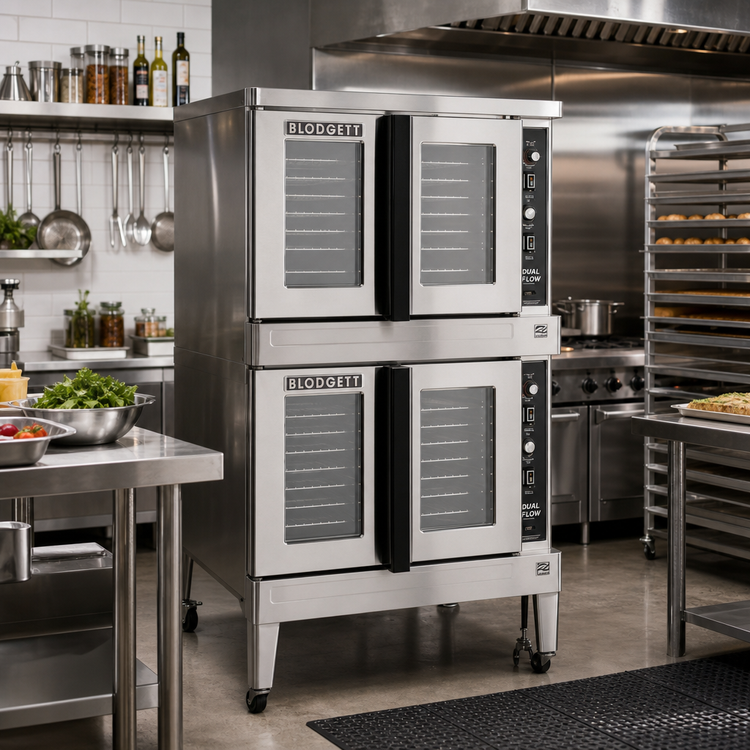 Product image #2 for Blodgett Premium Series Double-Deck Full-Size Dual Flow Gas Convection Oven, Standard Depth