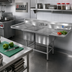 Thumbnail image #2 for Eagle Spec-Master FN Series Coved Corner Two-Compartment Sink with 30-Inch Right Drainboard, 14-Gauge 304 Stainless Steel