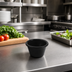 Thumbnail image #2 for American Metalcraft 3 oz. Black Smooth-Sided Melamine Ramekin