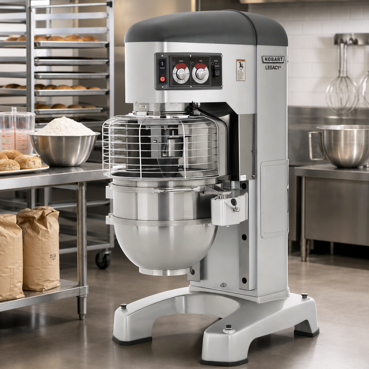 Product image #2 for Hobart Legacy+ HL800-1STD 80-Quart Floor Model Planetary Mixer with Power Bowl Lift and SmartTimer