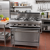 Thumbnail image #2 for Titan JTRH-6-36 36-Inch Heavy Duty Gas Range with 6 Open Burners and Standard Oven