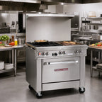 Thumbnail image #2 for Southbend (Middleby) Ultimate 4363D-2T 36-Inch Gas Restaurant Range with 2 Open Burners, 24-Inch Thermostatic Griddle & Standard Oven
