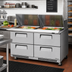 Thumbnail image #2 for Turbo Air Super Deluxe 60-Inch Front Breathing Two-Section Sandwich/Salad Mega Top Refrigerated Prep Table with 4 Drawers