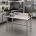 Thumbnail image #2 for Advance Tabco TSKG-364 Stainless Steel Work Table with 5-Inch Backsplash, 48 x 36 Inches