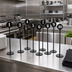 Thumbnail image #2 for Laser Cut Stainless Steel Table Number Stand Set, 2-Inch Diameter x 10-Inch Height, Black, Nos. 1-10