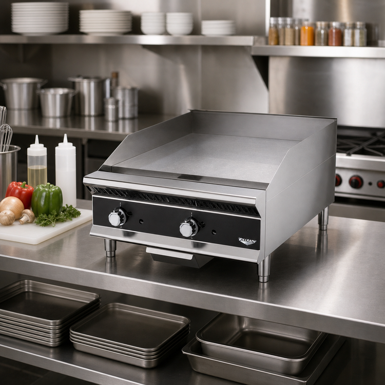 Product image #2 for Vollrath Heavy-Duty 24-Inch Countertop Manual Flat-Top Gas Griddle