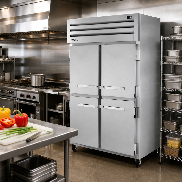 Product image #2 for True SPEC SERIES Two-Section Reach-In Refrigerator with 4 Locking Half Doors