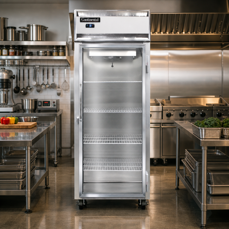 Product image #2 for Continental Refrigerator 1FESNSSGD Extra-Wide Shallow Depth Reach-In Display Freezer