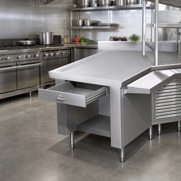 Product image #2 for La Rosa 304 Stainless Steel Urn Trough, Minimum 3-Foot Length, Per Linear Foot