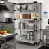 Thumbnail image #2 for Quantum 4-Shelf Solid Stainless Steel Shelving Starter Kit, 54W x 24D x 86H