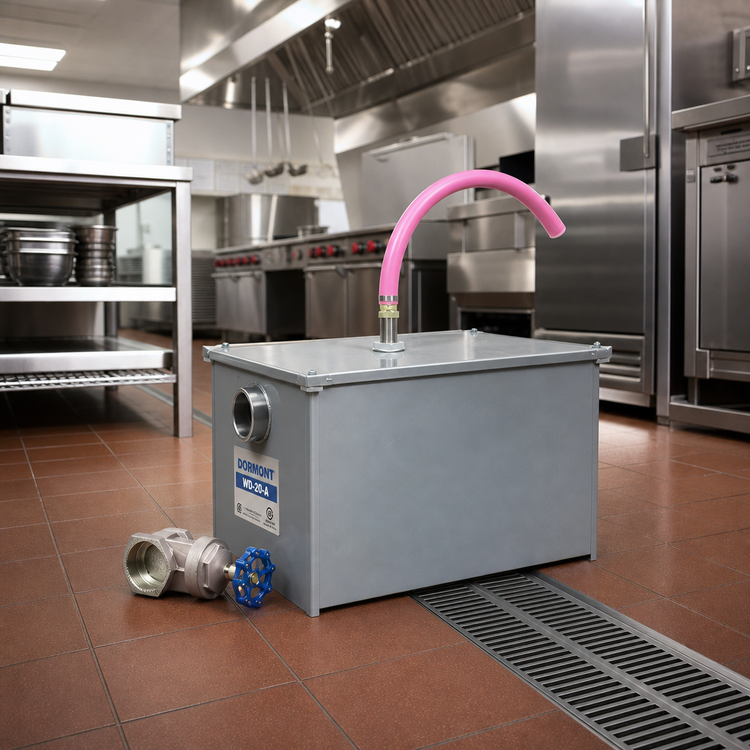 Product image #2 for Dormont WD-20-A Semi-Automatic Draw-Off Grease Interceptor, 20 GPM, 40 lb Capacity, 3-Inch Threaded Connections