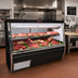 Thumbnail image #2 for Howard-McCray 34N Series 72-Inch Double Duty Remote Red Meat Service Case with LED Lighting, Black Exterior and White Interior