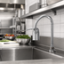 Thumbnail image #2 for T&S Brass Side Mount Manual Faucet with Swivel Gooseneck, 0.5 GPM Laminar Outlet, and Cerama Cartridge