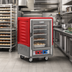 Thumbnail image #2 for Metro C5 3 Series Half-Height Mobile Heated Holding & Proofing Cabinet with Insulation Armour, Combination Module, Clear Polycarbonate Door, Universal Wire Slides, Red