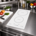 Thumbnail image #2 for Summit Commercial 12-Inch Wide 2-Burner Drop-In Induction Cooktop with EuroKera Glass, Digital Touch Controls, White