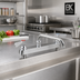 Thumbnail image #2 for BK Resources OptiFlow Lead-Free Heavy Duty Deck Mount Faucet with 8-Inch Centers and 8-Inch Swing Spout