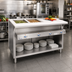 Thumbnail image #2 for Thurmaduke E-2-DLSS Electric 2-Well Sealed Steamtable Unit with Cutting Board and Dish Shelf
