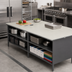 Thumbnail image #2 for John Boos Poly Top Work Table with Open Front Cabinet Base, 84 x 30 Inches, Reversible Poly Surface