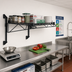 Thumbnail image #2 for Quantum Wall-Mount Cantilever Single Shelf Unit, 48 x 21 Inches, Black Epoxy Antimicrobial Finish