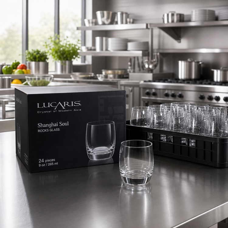 Product image #2 for Lucaris Shanghai Soul 9 oz Clear Glass Rocks Glass, Case of 24