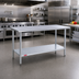 Thumbnail image #2 for Duke Stainless Steel Work Table with Galvanized Undershelf, 48-Inch Wide