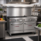 Thumbnail image #2 for Southbend (Middleby) Ultimate 4601AD-2RR 60-Inch Commercial Gas Range with 6 Burners, 24-Inch Griddle/Broiler, Standard & Convection Ovens