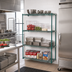 Thumbnail image #2 for Eagle Group Valu-Gard 4-Tier Add-On Wire Shelving Unit, 30 x 18 x 63 Inches, Green Epoxy